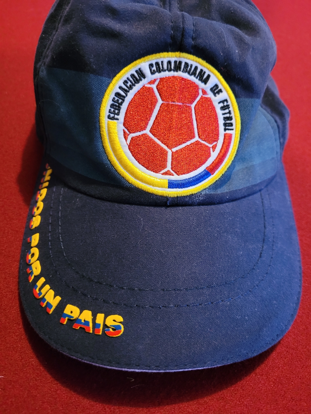 Navy Baseball Cap with Colombian Football Crest